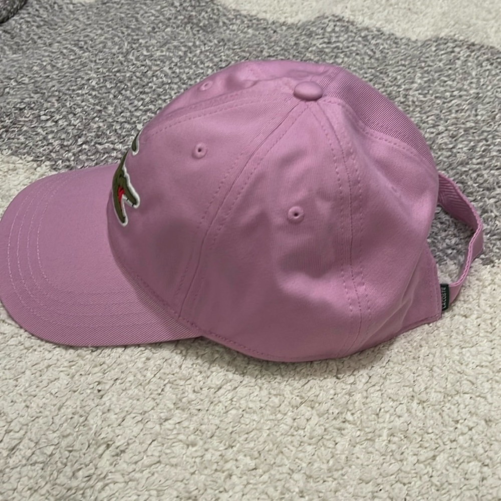 Lacoste Pink Baseball Cap with Green Crocodile Patch - Picture 3 of 8